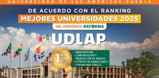 Licenciaturas de la UDLAP interiormente el top 3
